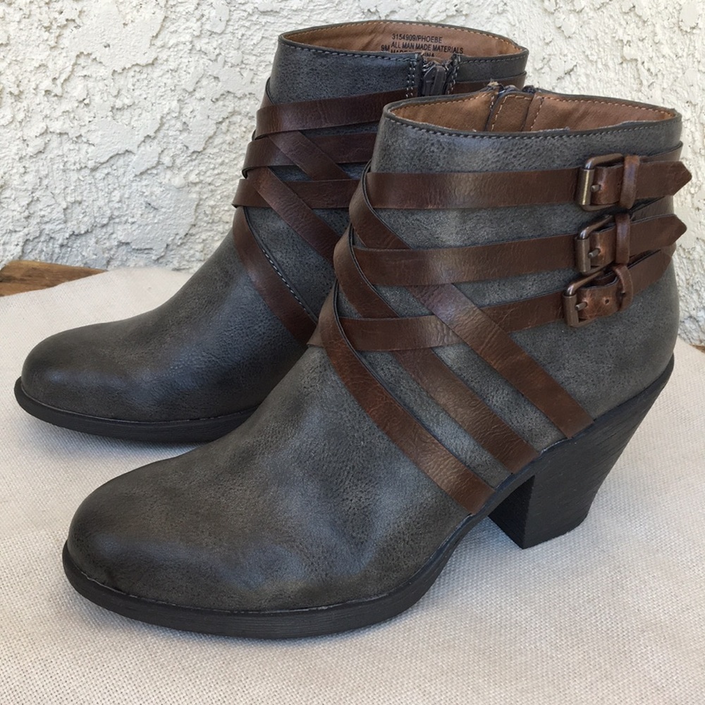 Eurosoft Faux Leather Gray Boots 9